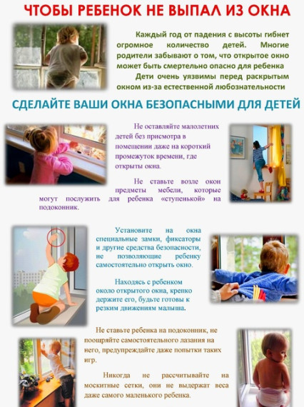 ПРОФИЛАКТИКА НЕСЧАСТНЫХ СЛУЧАЕВ ВЫПАДЕНИЯ ДЕТЕЙ ИЗ ОКОН.